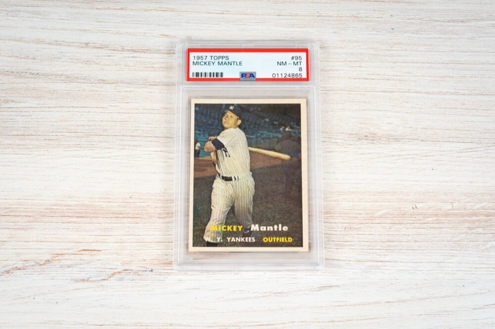 1957 Topps #95 Mickey Mantle Card, Rally