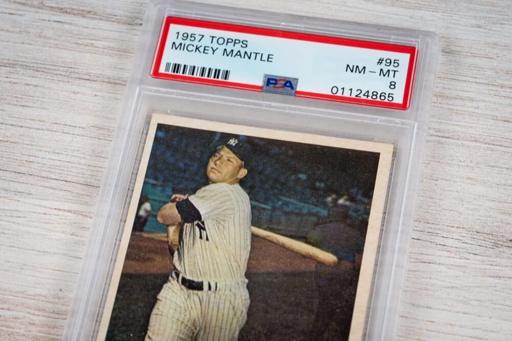 1957 Topps #95 Mickey Mantle Card, Rally