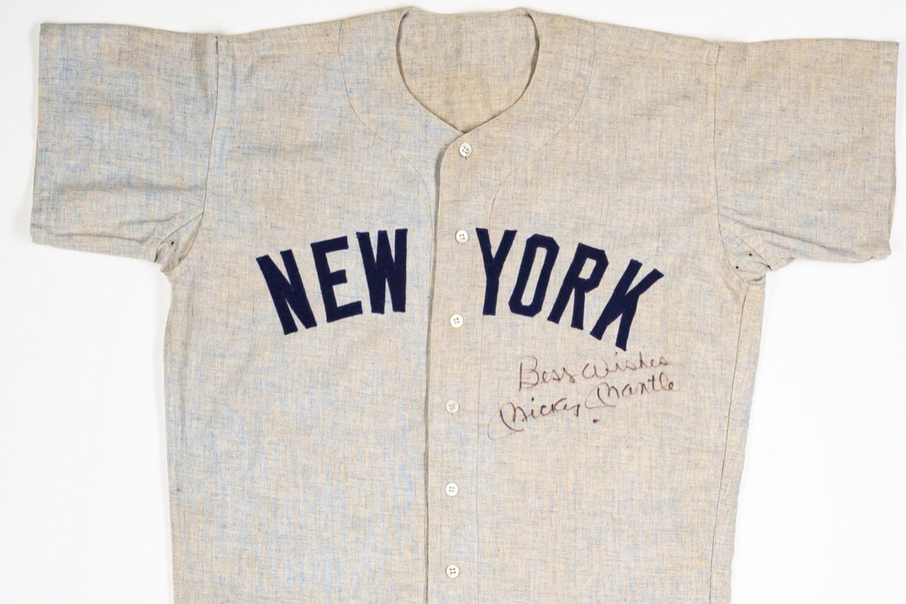 Mickey Mantle Signed Vintage Rawlings New York Yankees Authentic Jerse —  Showpieces Sports