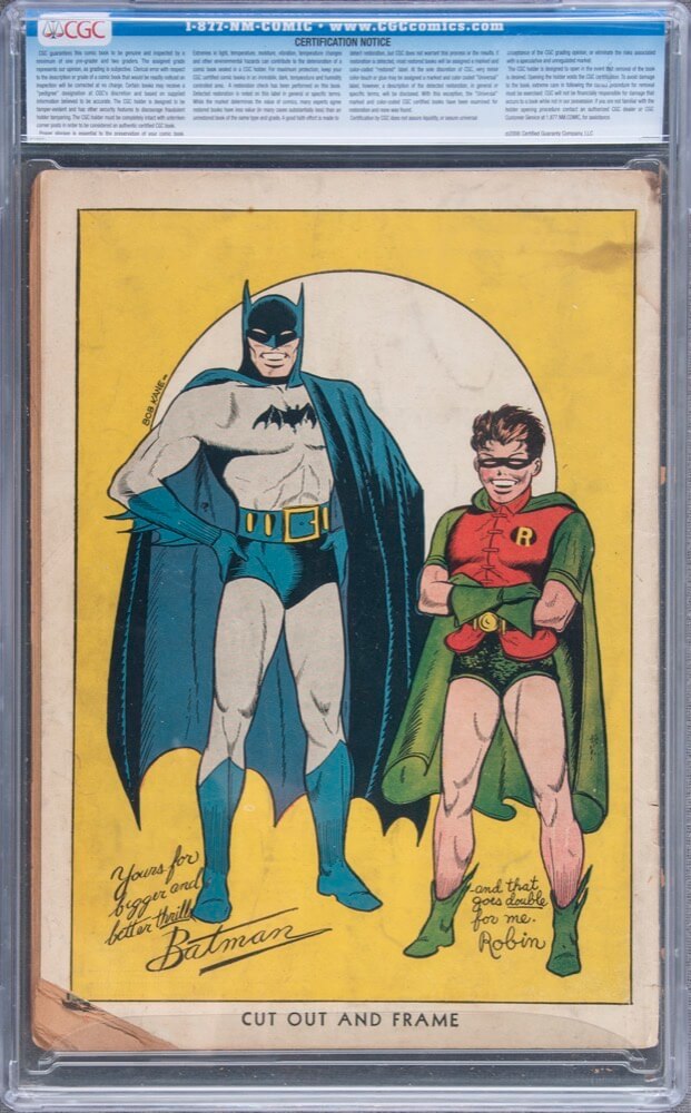 1940 Batman #1 Comic Book | Rally | Alternative Asset Investment