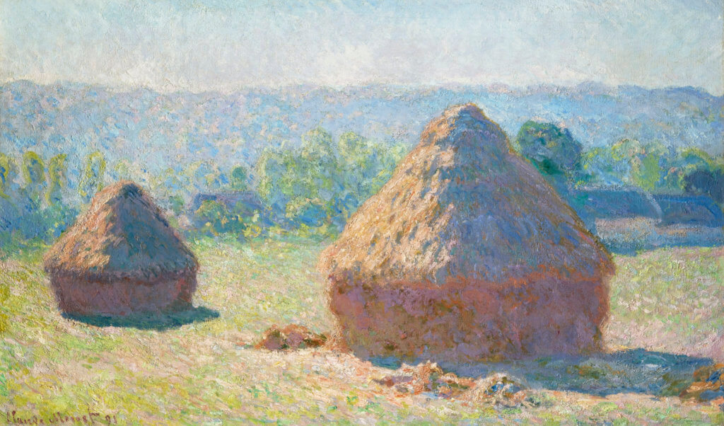 Claude Monet (French, 1840–1926), Haystacks, End of Summer, 1891, oil on canvas, 60 x 100 cm (23.6 x 39.4 in), Musée d'Orsay, Paris (Photo by VCG Wilson/Corbis via Getty Images)