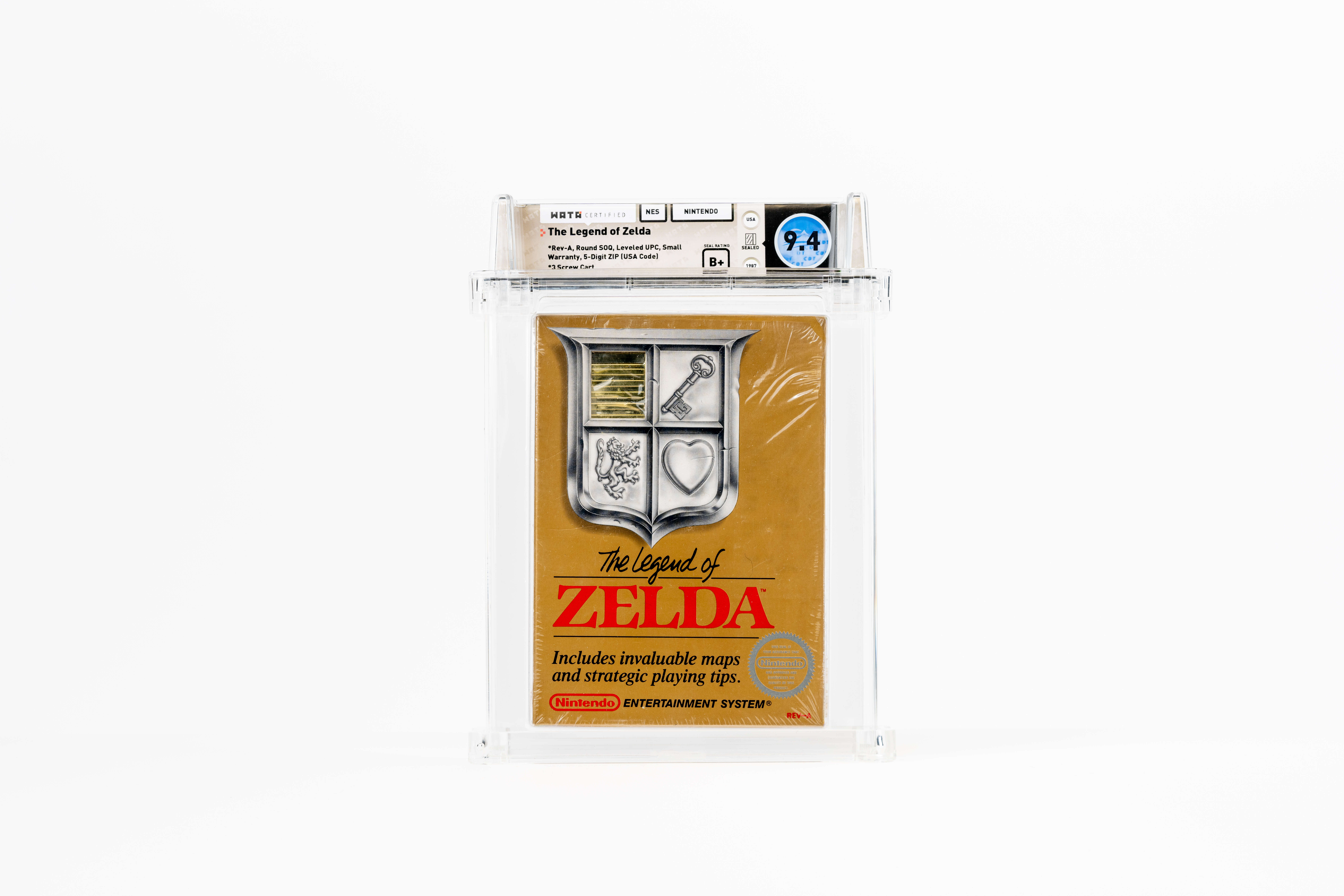 Rally's copy of The Legend of Zelda on Nintendo Entertainment System